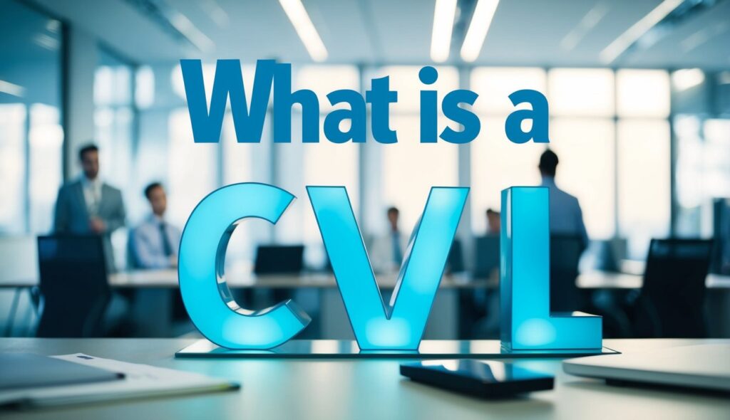 What is a CVL 1 depicted as an image title page blue